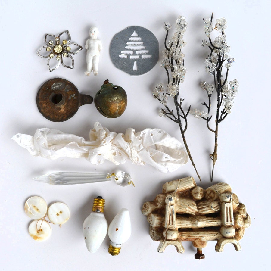 instant collection of objects christmas winter white holiday for your art  offered by Elizabeth Rosen - ElizabethRosenArt