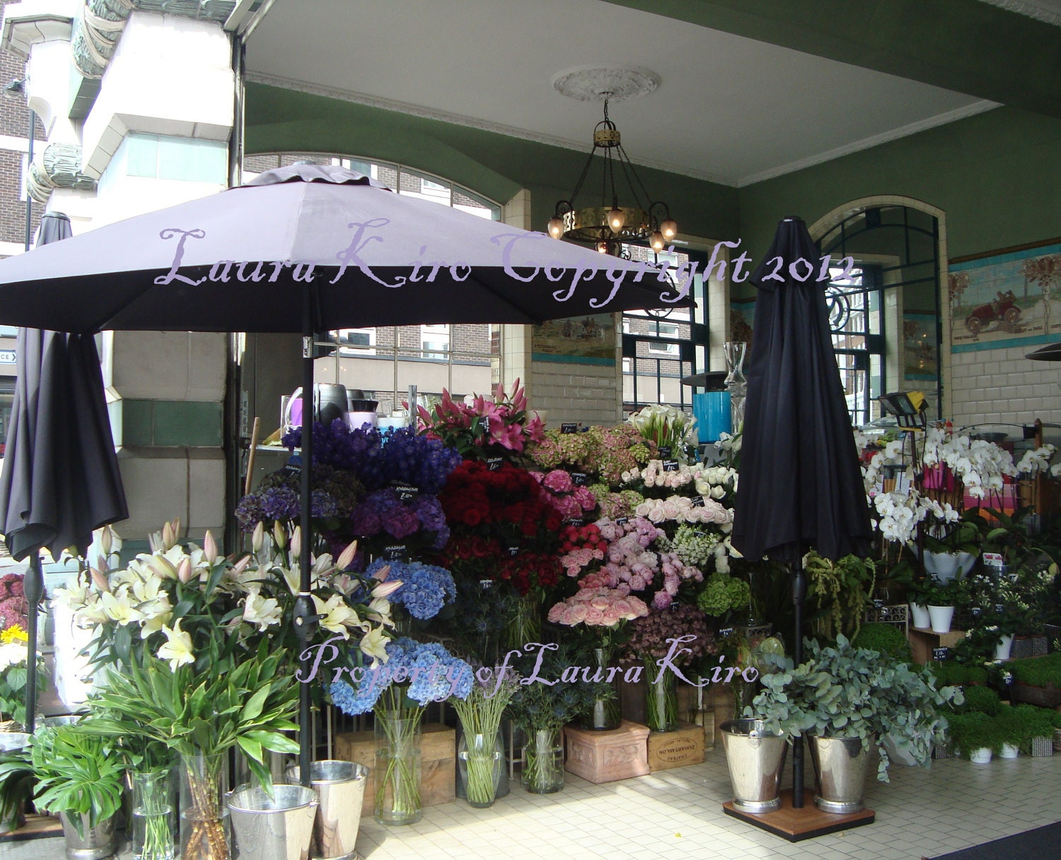 Flower Photo Print Flower Shop in London Photography-Art Photograph-Wall Decor-8x10 Print