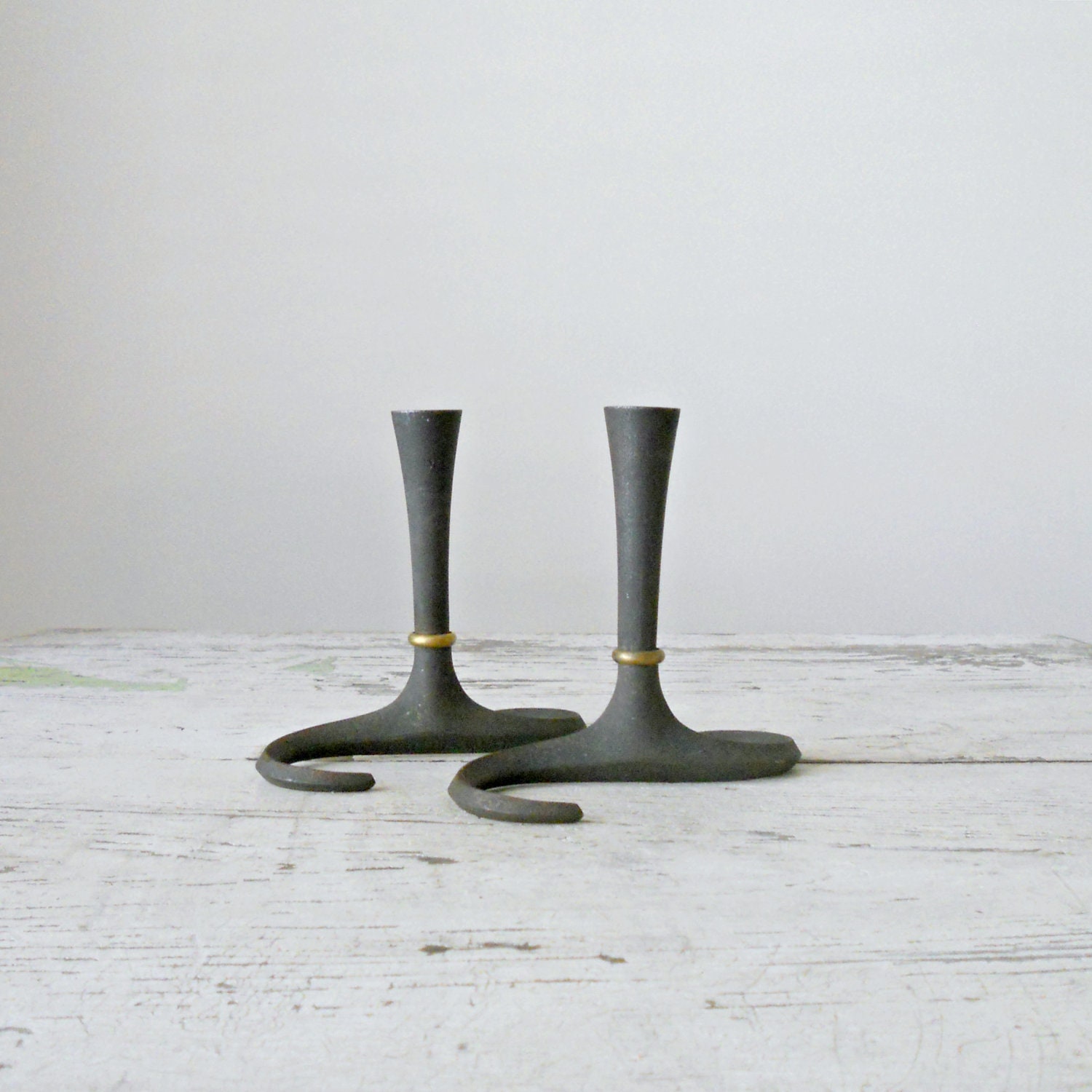 Vintage Dansk JHQ Jens Quistgaard Candle Holders - Danish Modern