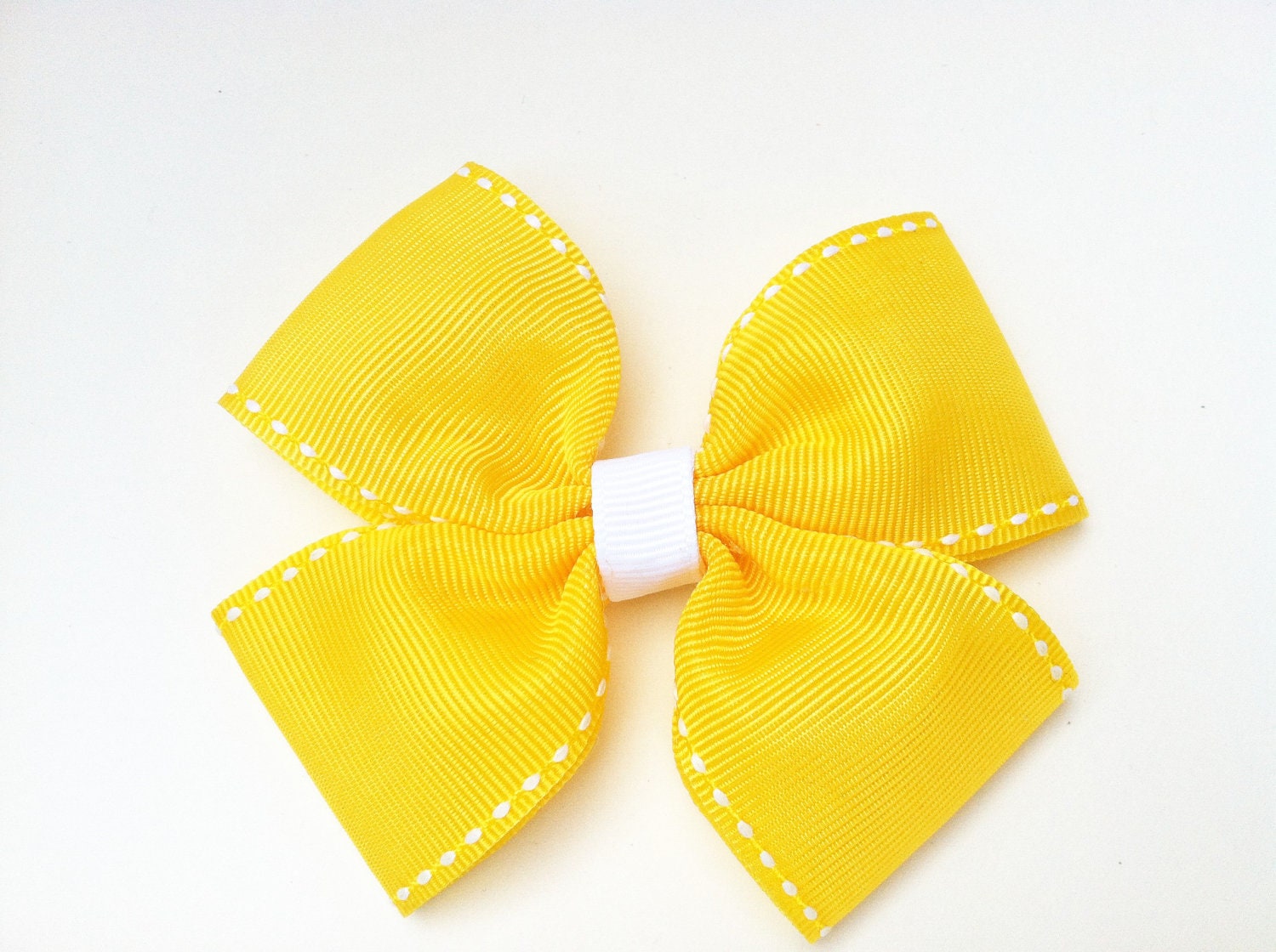 Yellow Hair Bow with clip