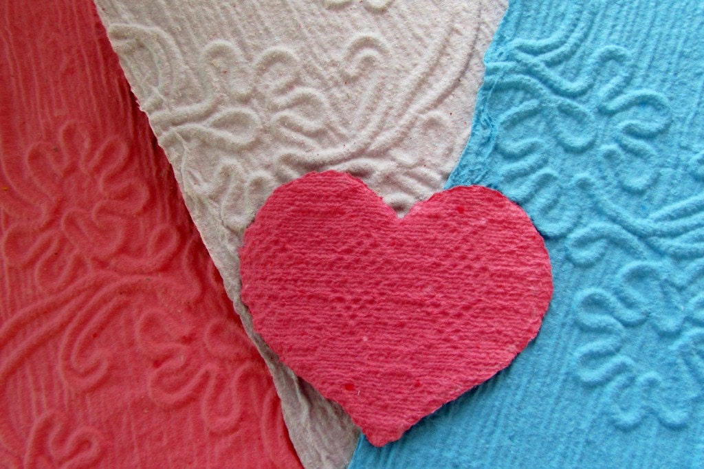 Handmade Paper Recycled Flowers Texture