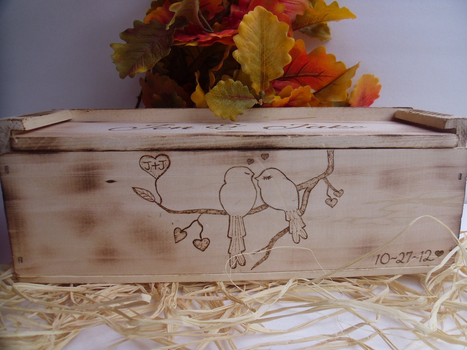 Wedding Wine Box for Rustic Weddings