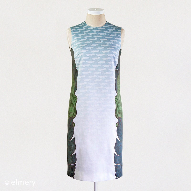 Cotton Shift Dress, Tropical Dawn, S M L