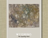 Wyoming the State - Illustrated States of America 11 x 14