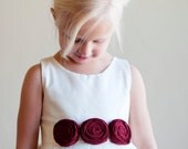 The Tudor Rose: vintage flower girl dress with tulle tutu skirt, silk flowers in all colours, tutu girl dress,toddler flower girl dress