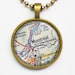 Montreal Map Necklace - Vintage Map of Montreal of Canada-Vintage Map Series