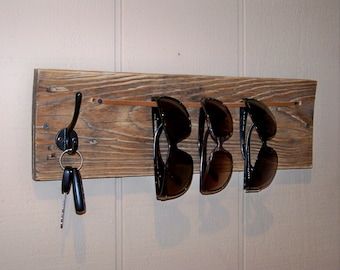 Reclaimed Wood Sunglasses and Keys Holder