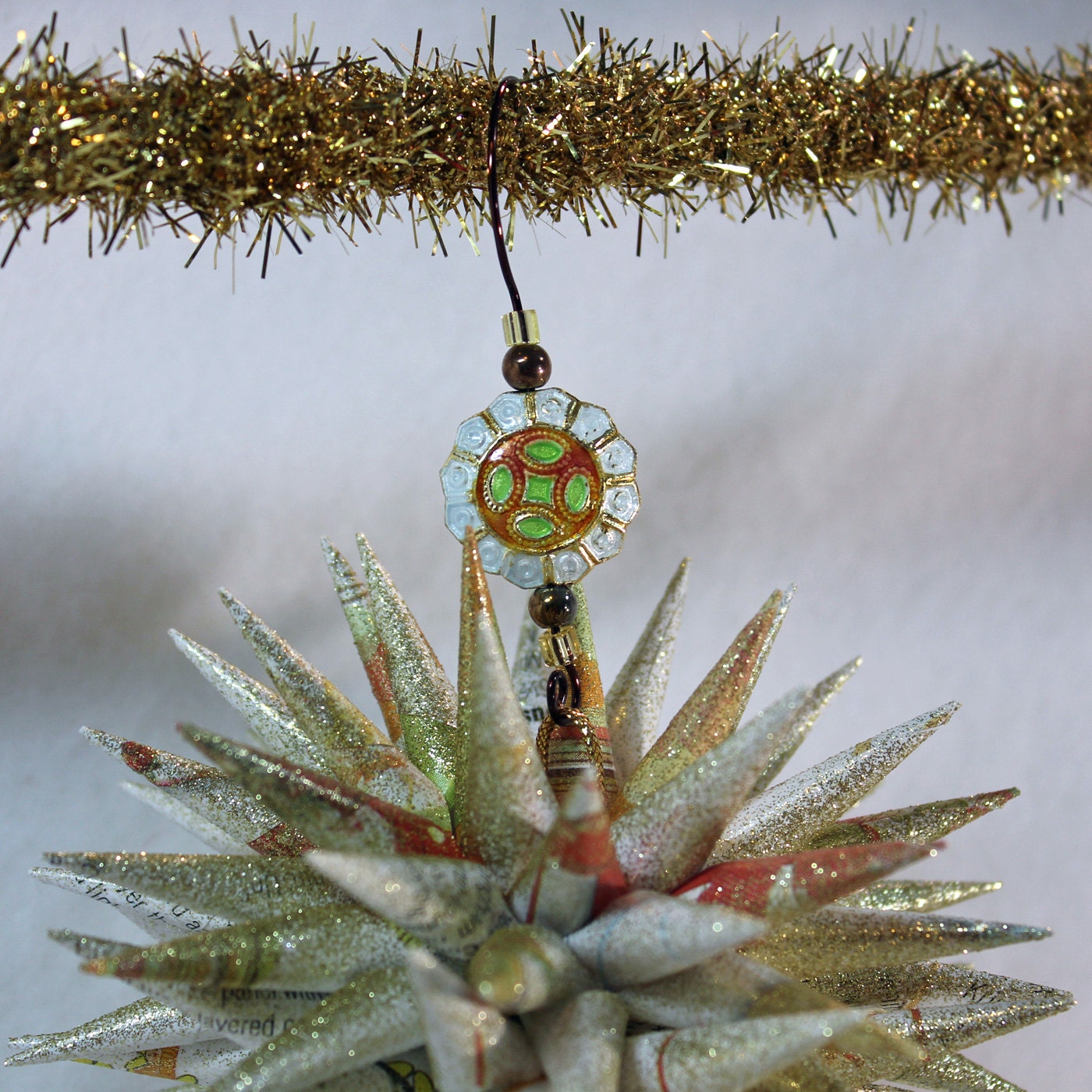 Beaded Ornament Hangers, Set of 10