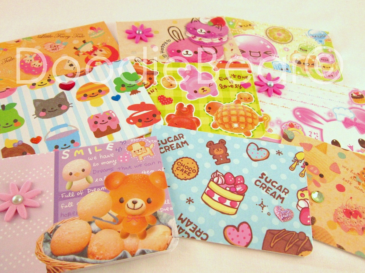 Kawaii Cute Handmade Stationery Mini Cards Set