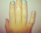 Single layer chevron knuckle ring - 1 gold filled knuckle wire band.