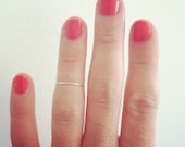 Single layer knuckle ring - 1 sterling silver knuckle wire band.