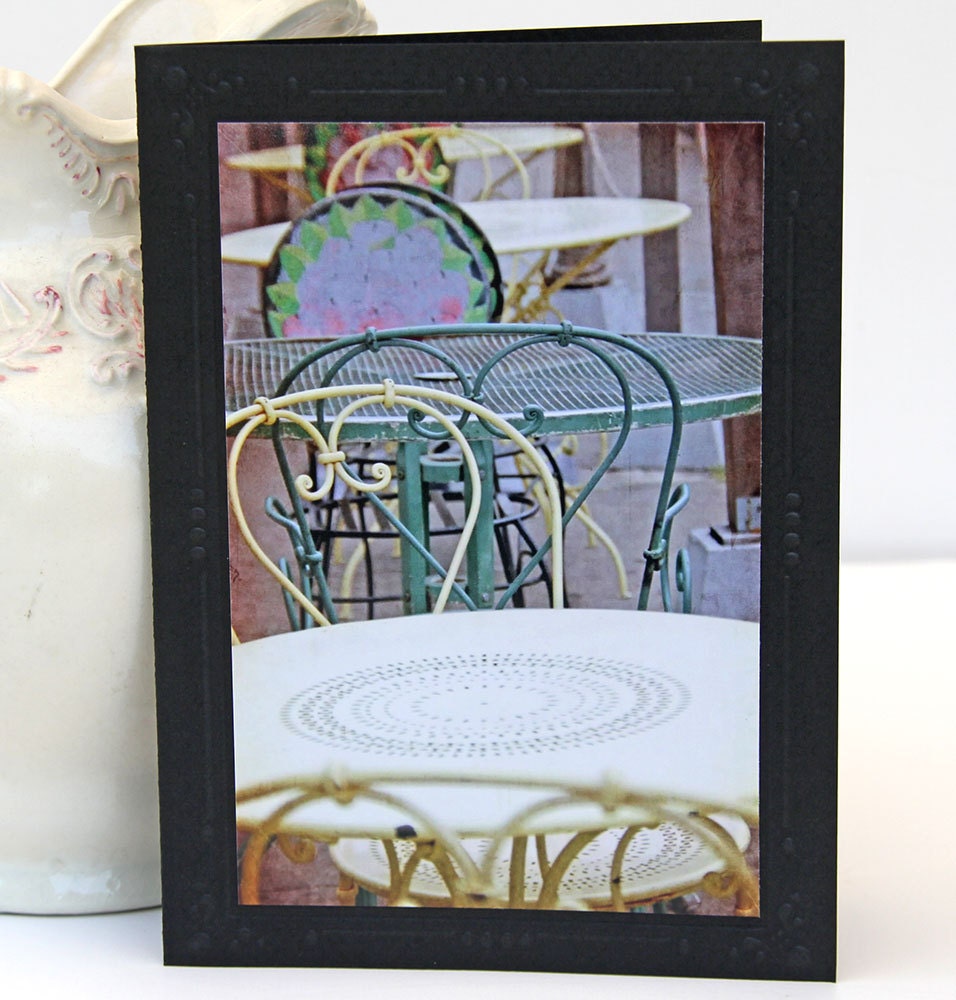 Street Cafe Photo Greeting Card Tomales in Northern California
