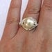 Summer SALE Wire Wrapped Ring, White Pearl Ring, Large Silver Ring-- Pick Your Color