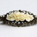 Clip Hair Barrette - Cream Flower Bouquet - Bride Choice