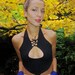 Organic  black cotton lycra "pretty little hippie titty" top