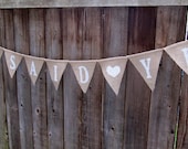 SHE SAID YES : Sweet Burlap Bunting
