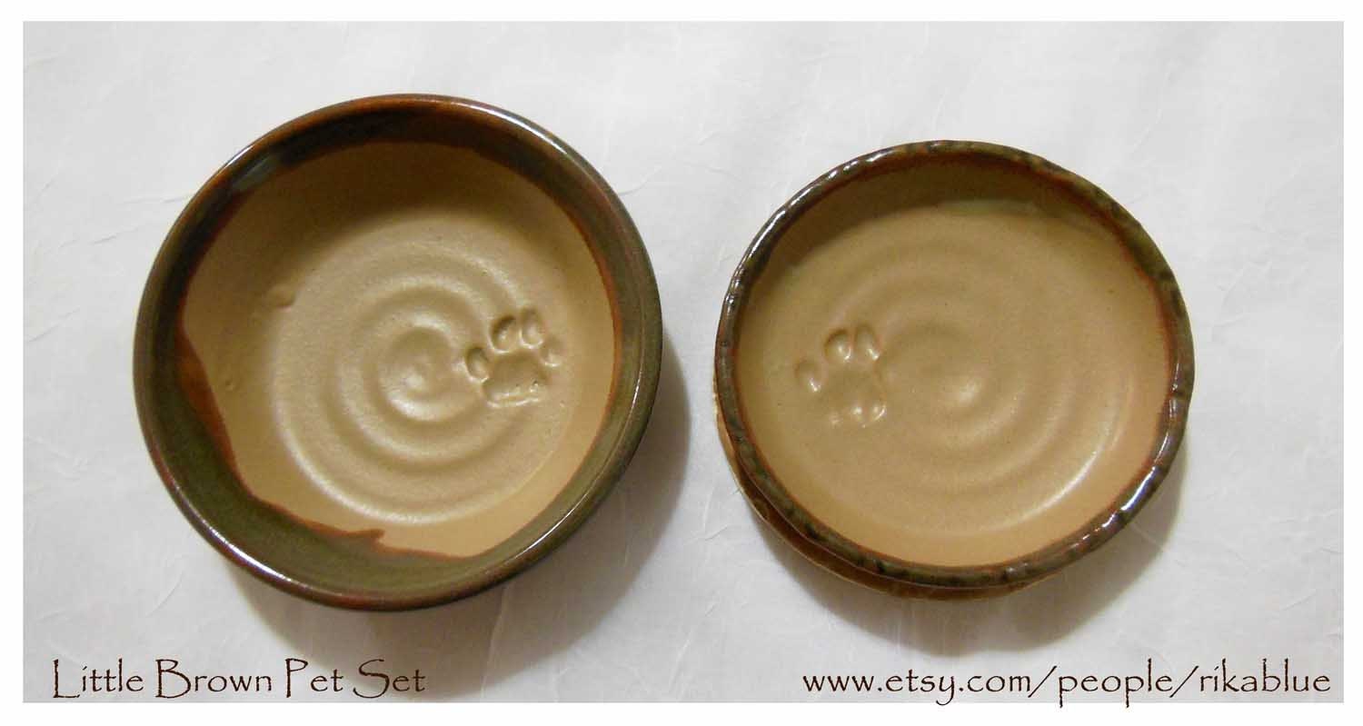 Brown Little Pet Bowl Set