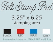 Large Felt Rubber Stamp Pad - Etsy Design Image Area 3.25" x 6.25" - Large Size Stamp Pad