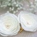 Wedding Hair Accessories Ivory Hair Flowers (2 pcs) Bridal Hair Pins Pearls Bridesmaids Wedding Hair Flowers