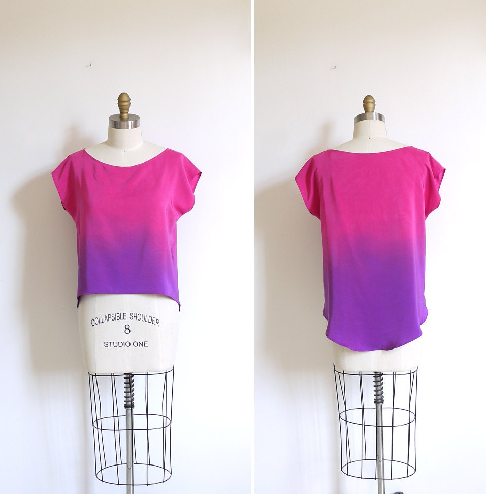 Ombre Silk Shirt.  An Ode to Rothko No. 4 - Rose.