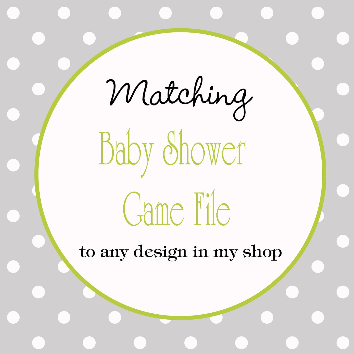 Baby Shower Game to match in my shop, party game- digital, printable file Il_570xn