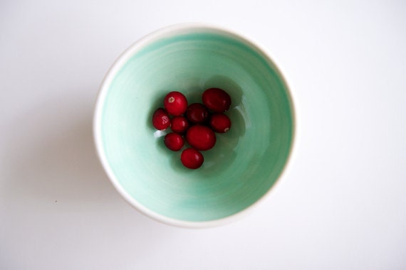 Mint Bowl- Hand Made Ceramics by RossLab heart scandinavian pottery vintage-inspired (made to order)