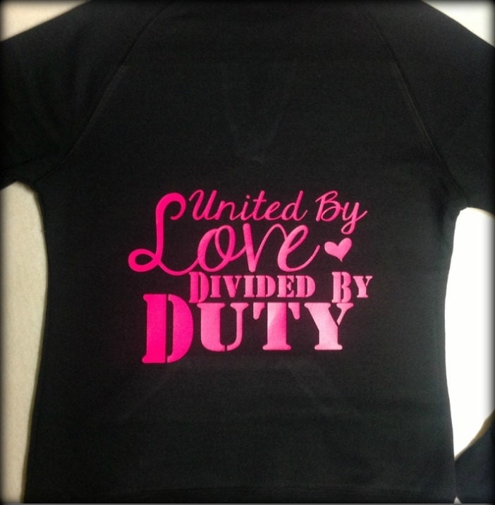Pullover hoodie, build your own. United by love divided by duty usmc navy army usaf wife girlfriend