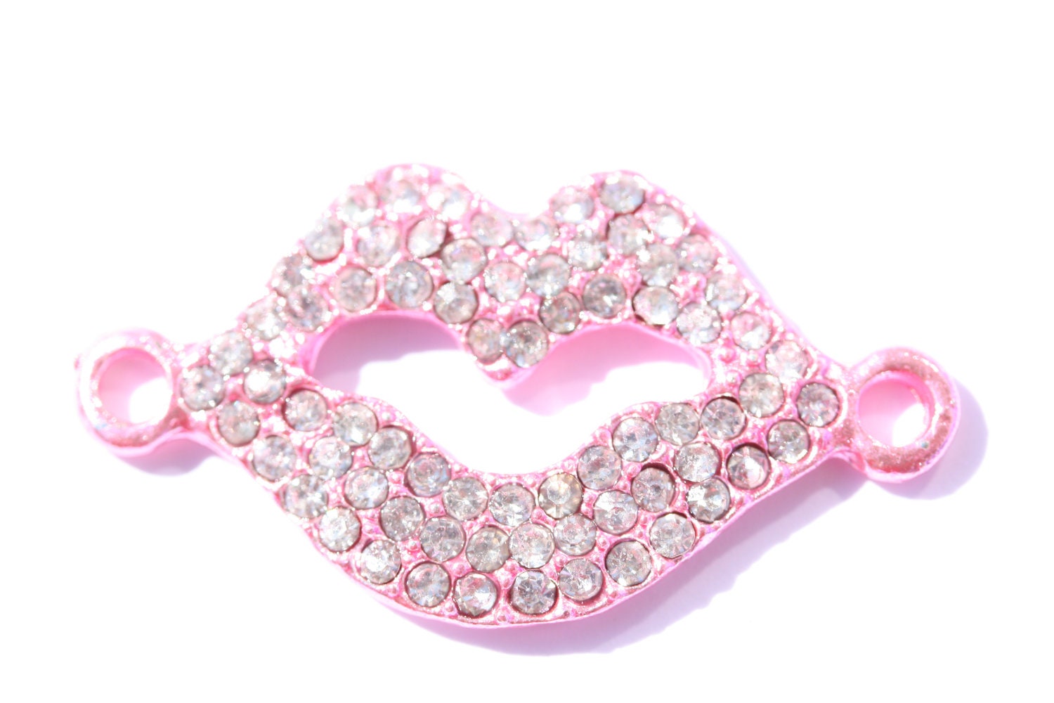 Pink Rhinestones Lips Bracelet CONNECTOR