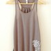 SALE Screenprinted Racer Back Flowy Tank - mocha/white - small