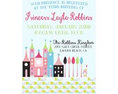 Custom Princess Birthday Invite - Castle Party Invitation - Princess - Party Supplies