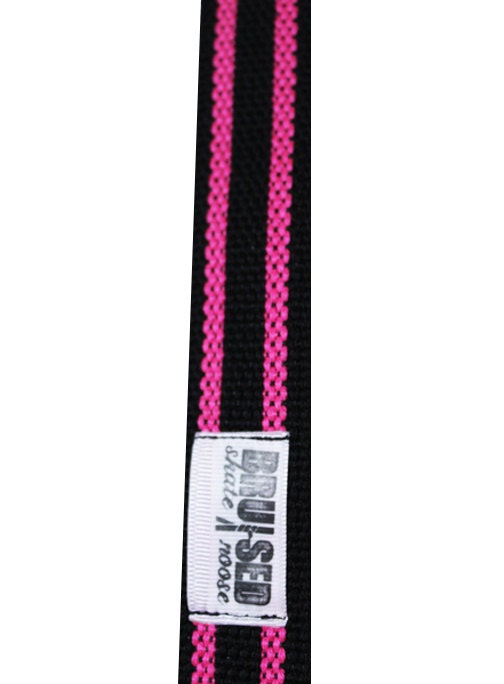 Black and Pink Stripe noose - Roller Derby Skate Accessory