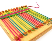 Personalized wood weaving loom for kids crafts