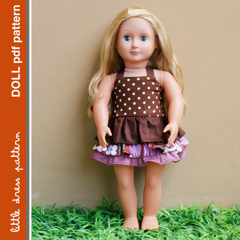 Brandy Doll Dress - PDF Pattern - Doll Size 18 inch