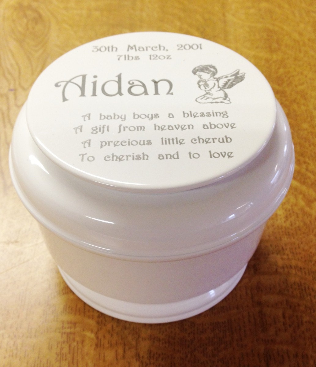Personalised Keepsake Giftbox for New Baby Boy