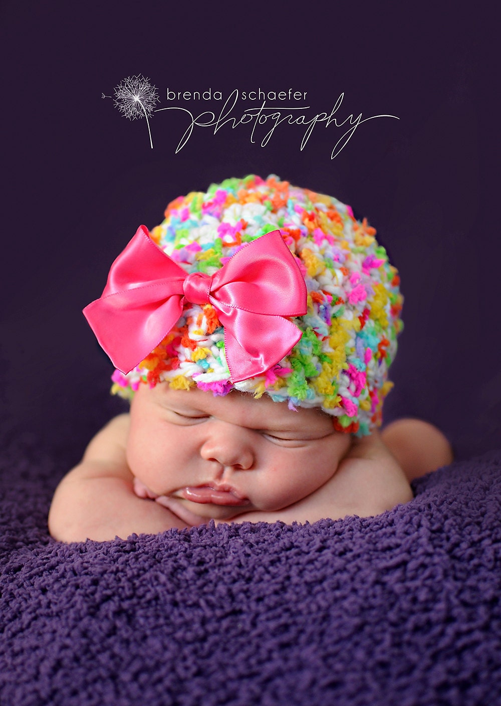 Baby Girl Newborn Hat-3months Photography Prop Knit Crochet Beanie Hat Infant Prop Pink Chunky Soft