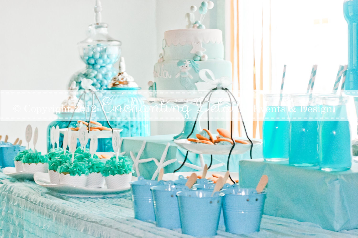 MERMAID- Complete Printable Party Kit Il_570xn