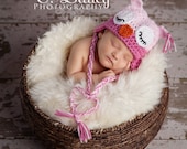 Sleepy Owl Hat Pretty in Pink