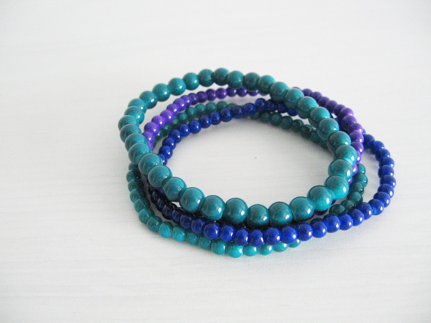Dark blue bracelet- dark green and blue bracelets- galaxy blue, dark blue, indigo colors
