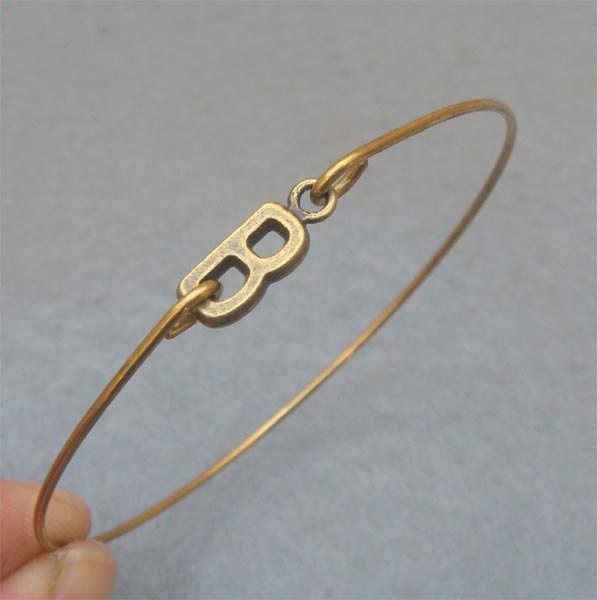 Letter B Bangle Bracelet