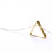 Brass triangle necklace: modern geometric jewelry