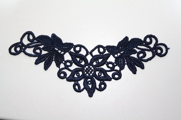 Lace Applique Collar Yoke Navy Blue for Necklace, Bracelet, accessoiries and clothes making