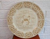 Vintage 1973 Calendar Plate
