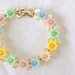 1960's vintage / enamel plastic bracelet // SPRING GARLAND