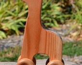 Redwood Push Giraffe, Handmade, Heirloom