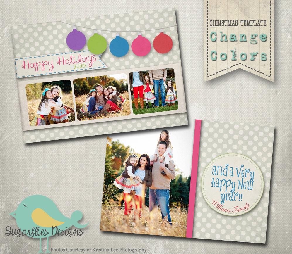 Christmas Card Templates - Family Christmas Card Ornaments