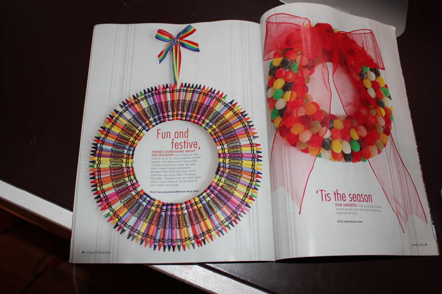 Crayon Wreath In A Pizza Box