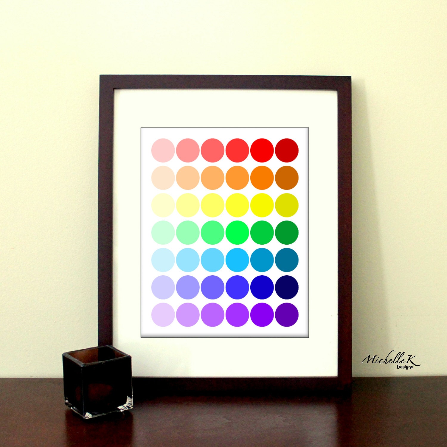8"x10" Printable Art - "Rainbow Dots" - Fun, colorful print for children's playroom or nursery art - Available as an Instant Download