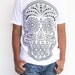Skull T- Shirt - Men T-shirt unisex tee shirt sleeved cotton 100% white tee Available In Size S, M,L,