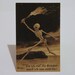 Rare Antique German Skeleton And Torch Postcard Unused