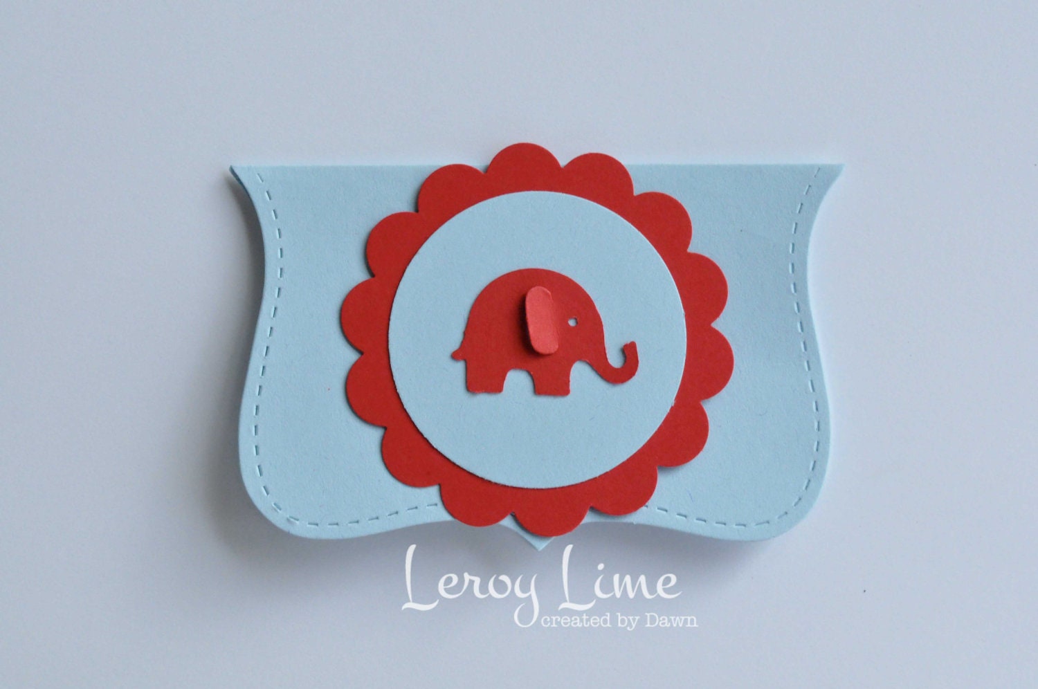 Baby Elephant Treat Toppers - 12 cello bags included - Baby Shower, Elephant Party, Treat Bag, Party Supply
